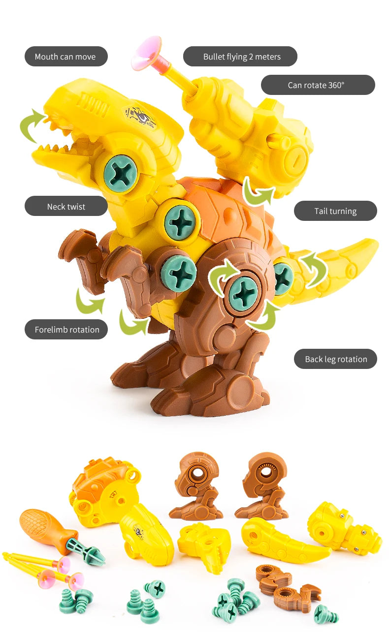 Montessori Dinosaur Puzzles Screwdriver Tool for Kids - LittleOzKid