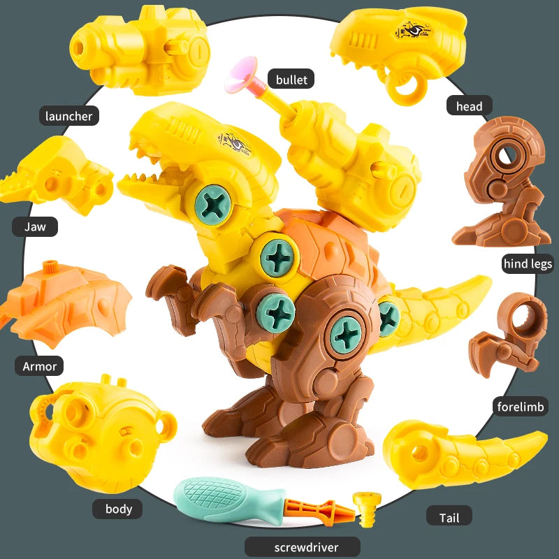 Montessori Dinosaur Puzzles Screwdriver Tool for Kids - LittleOzKid