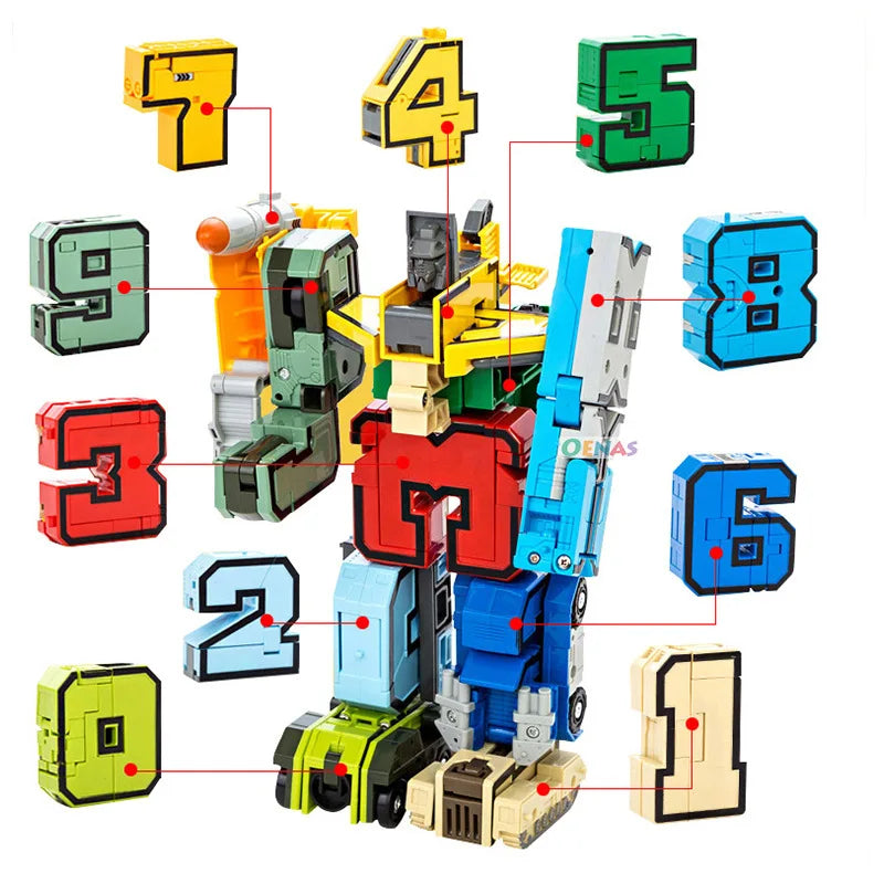 Robot Number Building Blocks Educational Toy - LittleOzKid
