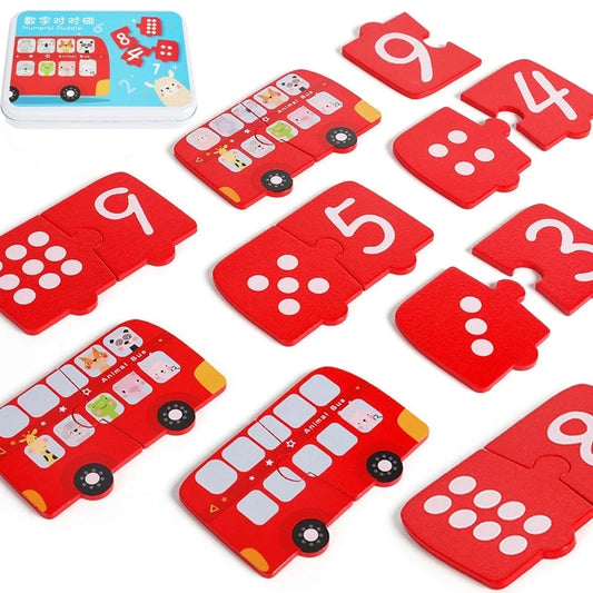 Montessori Number Matching Puzzle Math Educational Toy