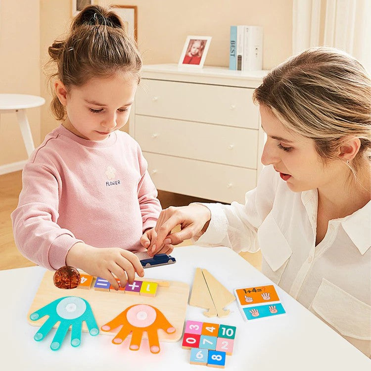 Montessori High Five Math Toy, Counting Early Learning Educational Toys