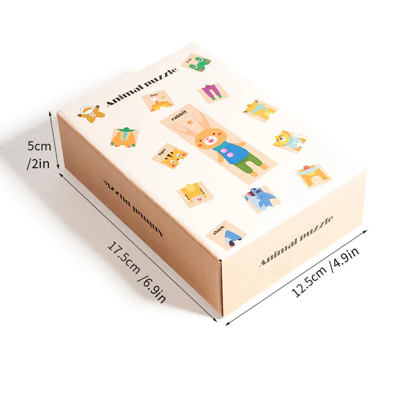 Montessori Toddlers Pairing Animal Jigsaw Puzzle Toy