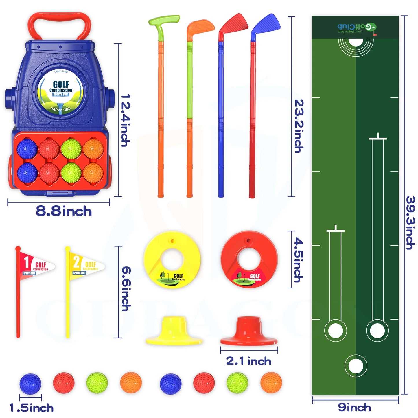 Golf Set Kids Mini Clubs, Outdoor Paly Toy for Toddlers