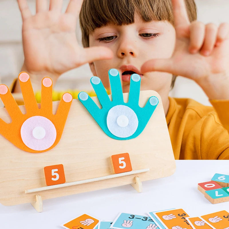 Montessori High Five Math Toy, Counting Early Learning Educational Toys