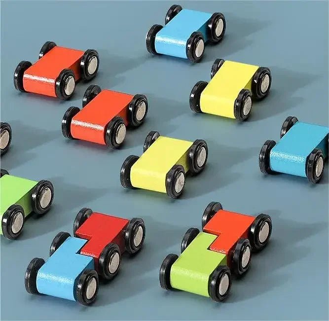 4/7 Track Wooden Ramp Racing, Inertia Slide Roller Coaster Car Set toy - LittleOzKid