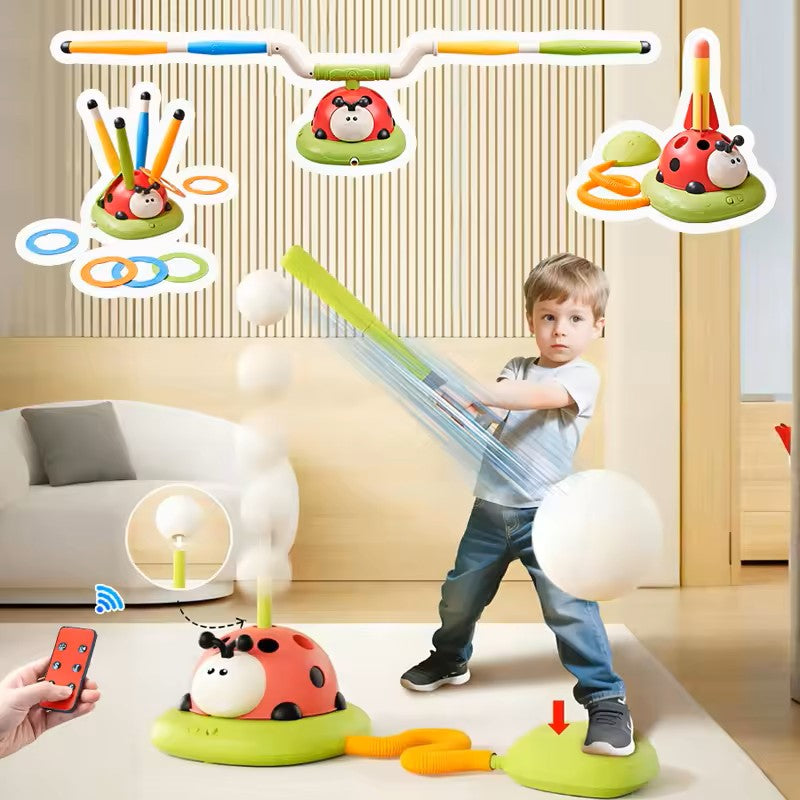 4 in 1 Ladybug Exercise Machine, Sport Indoor & Outdoor Entertainment Kids Game, Educational Toy