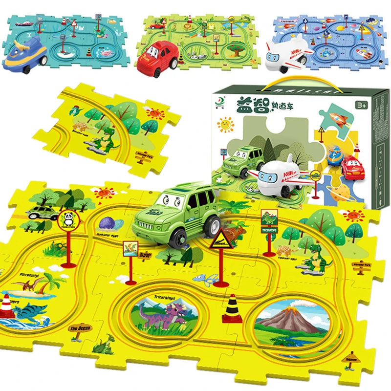 Montessori Electric Railcar Puzzle Montessori Toy