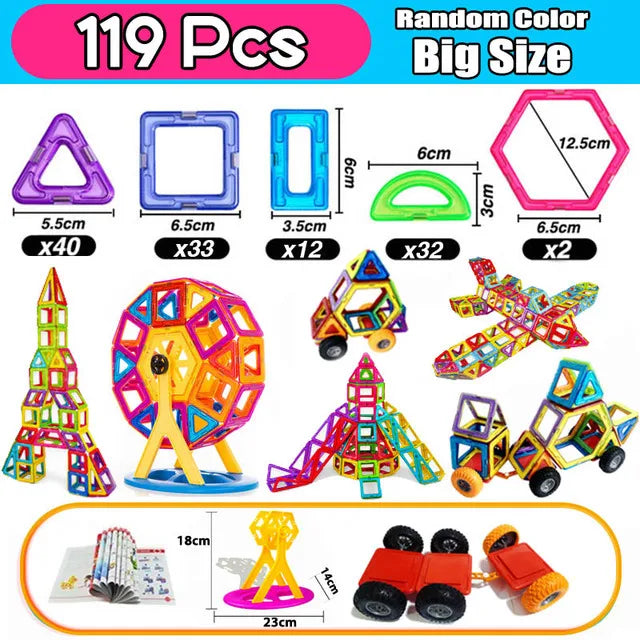 Montessori Magnetic Building Blocks (Big Size) - LittleOzKid