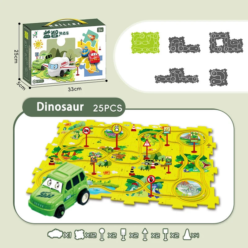 Montessori Electric Railcar Puzzle Montessori Toy