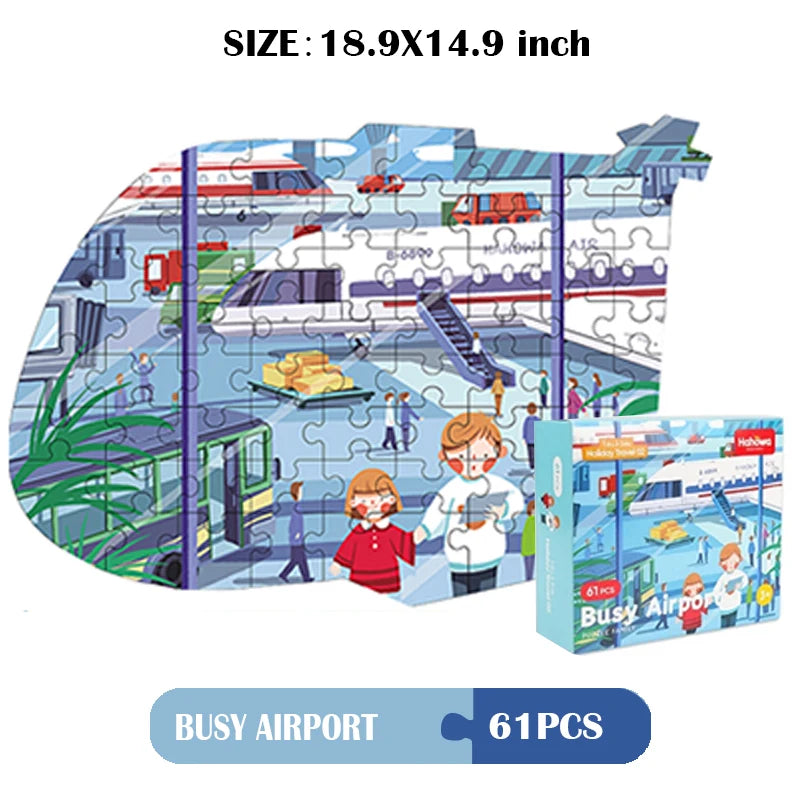 Unique Toddlers Montessori jigsaw Puzzle With Box