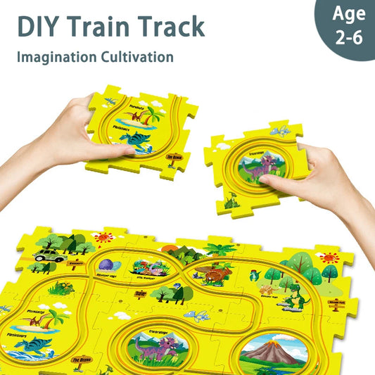 Montessori Electric Railcar Puzzle Montessori Toy