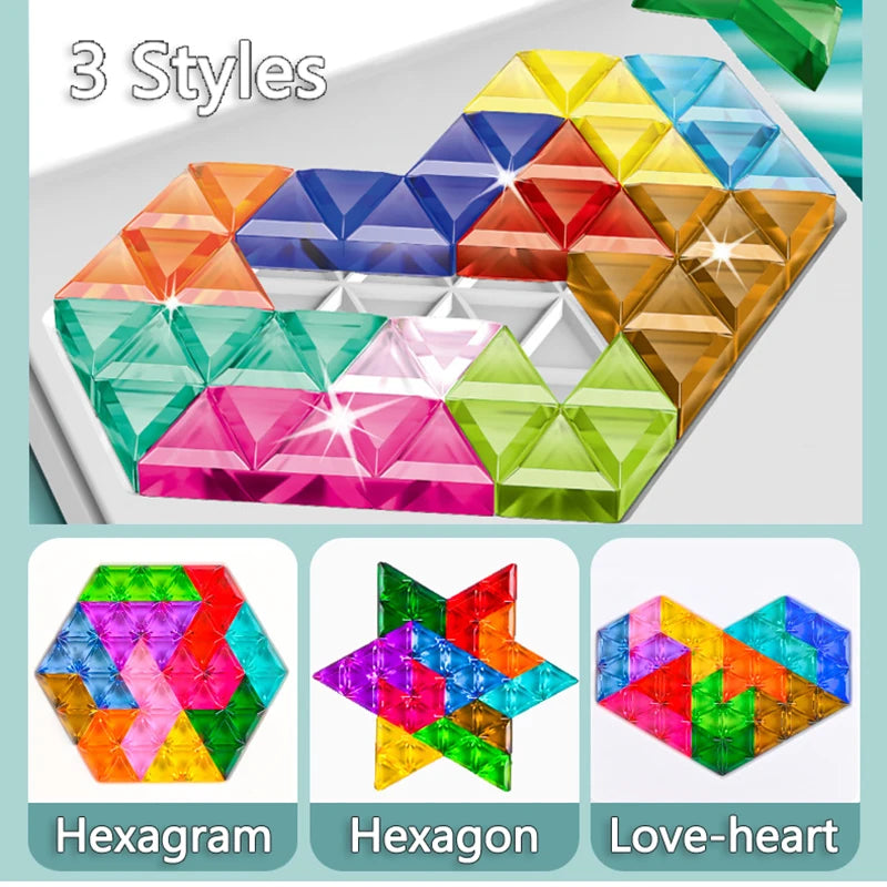 3D Puzzle Board Game Tangram Thinking Brain Challenge Game, Education Montessori Toys