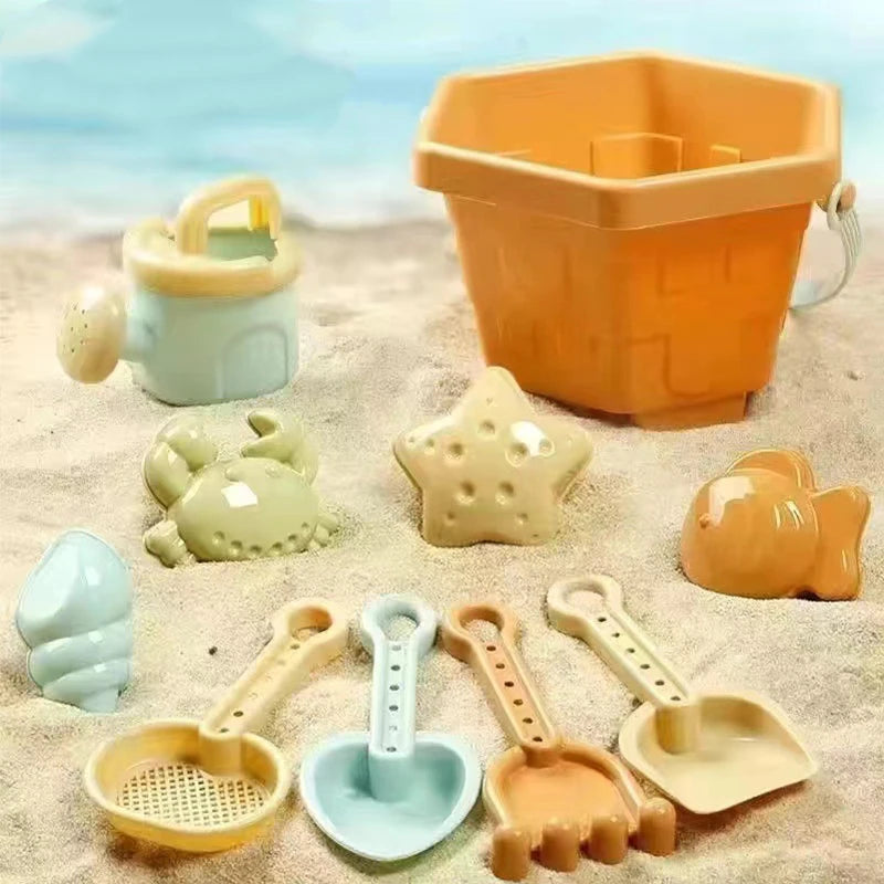 5 to 15 Piece Beach Bucket Play Set Kids Toy with Shovel Sand Moulds, Truck - LittleOzKid