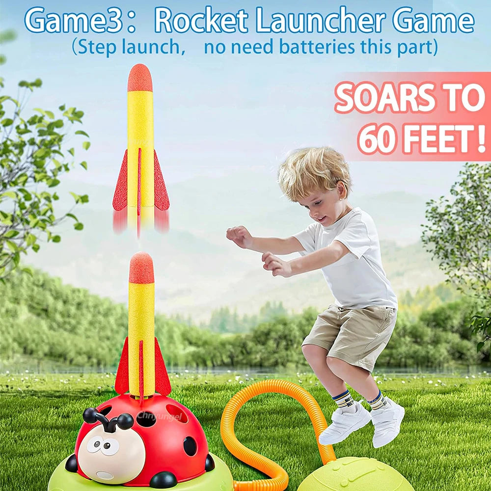 4 in 1 Ladybug Exercise Machine, Sport Indoor & Outdoor Entertainment Kids Game, Educational Toy