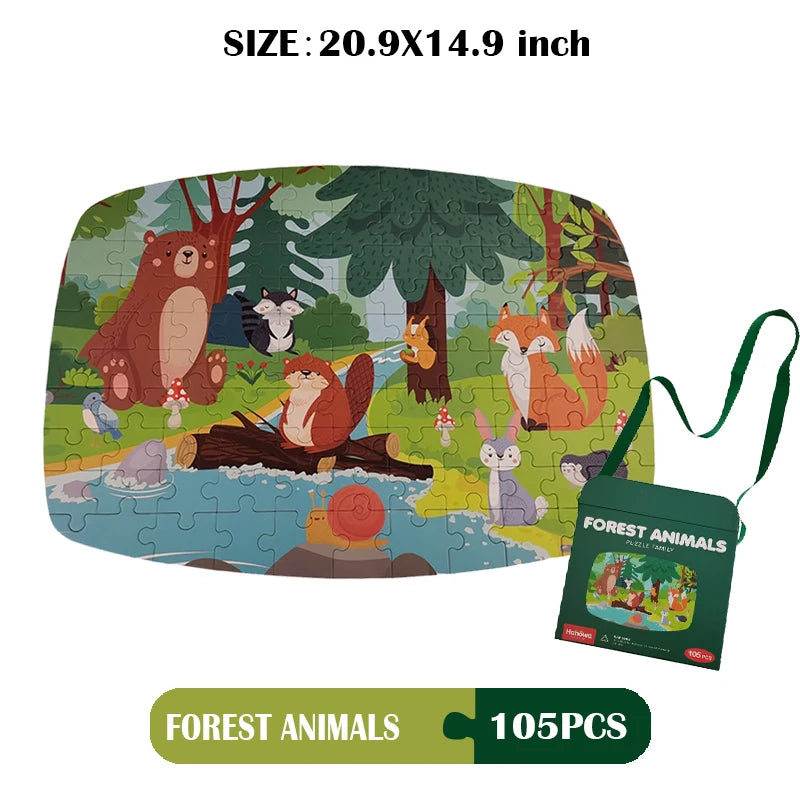 Unique Montessori Animal jigsaw Puzzle With Box