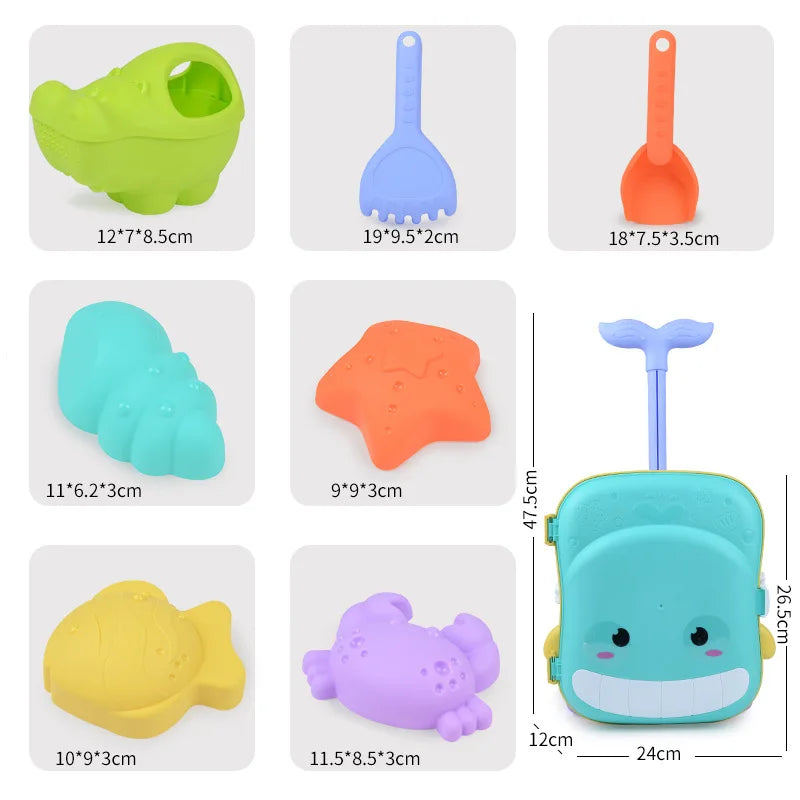 Beach Sand Play Toys for Kids, Sand Bucket Pit Tool, Outdoor Toys for Children - LittleOzKid