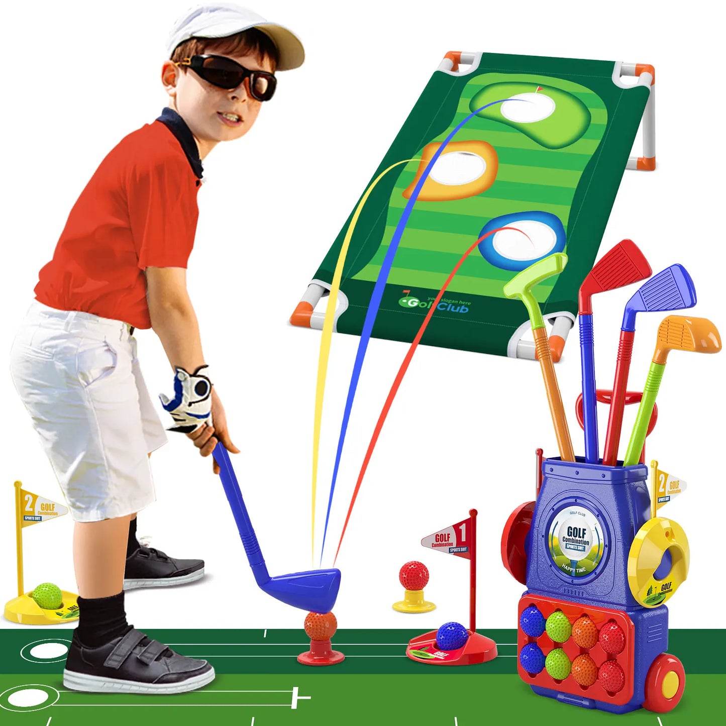 Golf Set Kids Mini Clubs, Outdoor Paly Toy for Toddlers