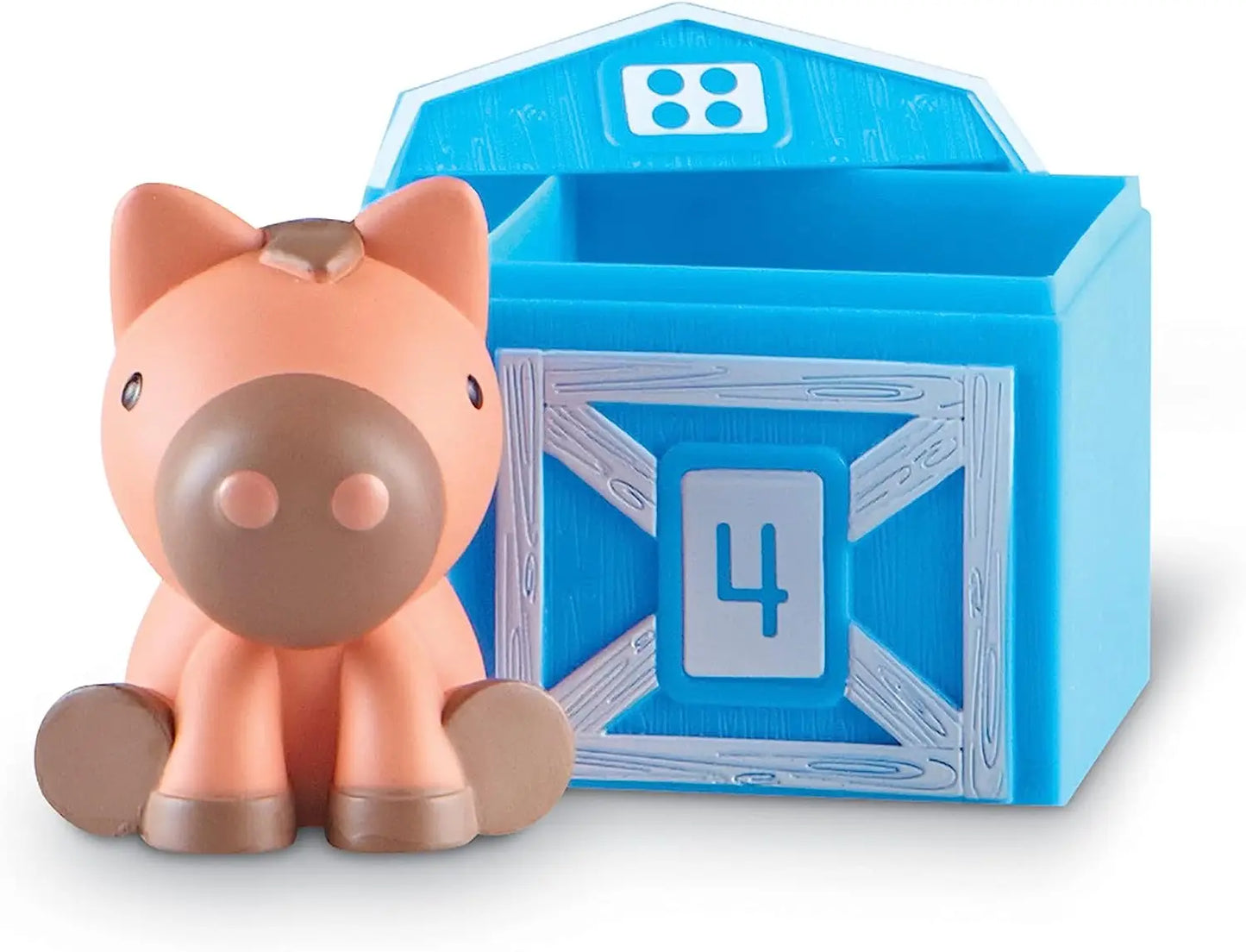 Farm Animal Montessori Learning Set – Counting, Matching & Color Sorting with Finger Puppets