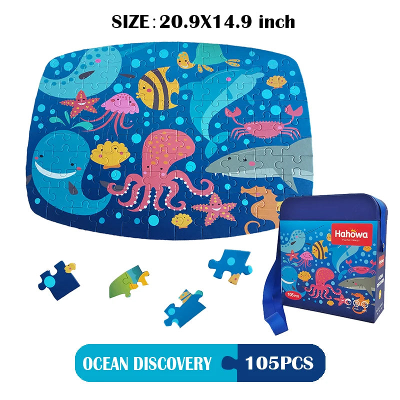 Unique Montessori Animal jigsaw Puzzle With Box