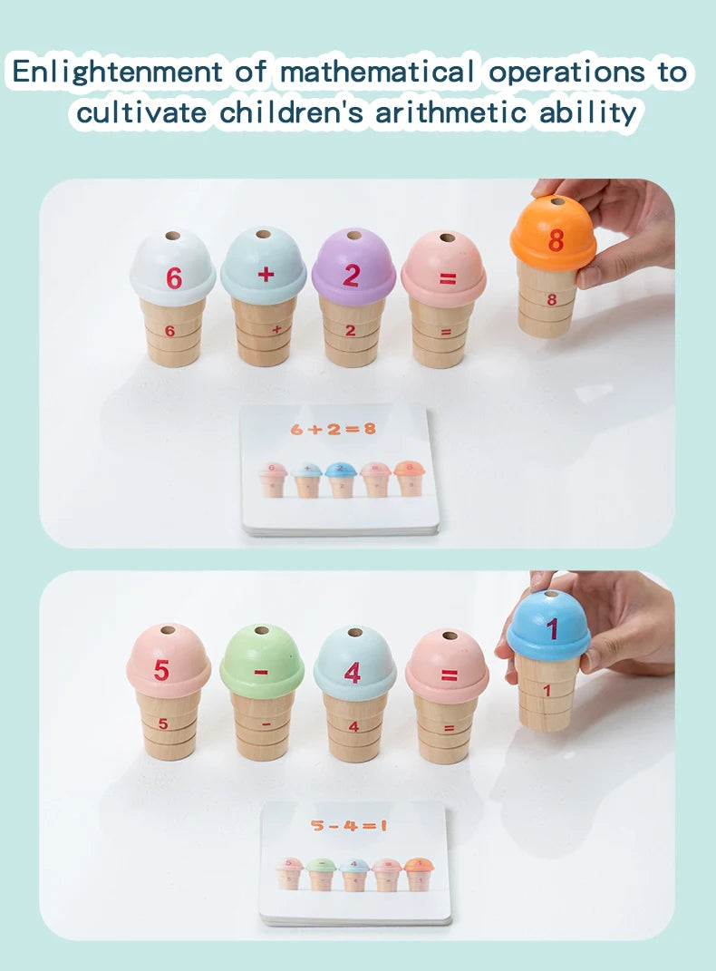Montessori Letter and Number Ice Cream Pairing Game - LittleOzKid