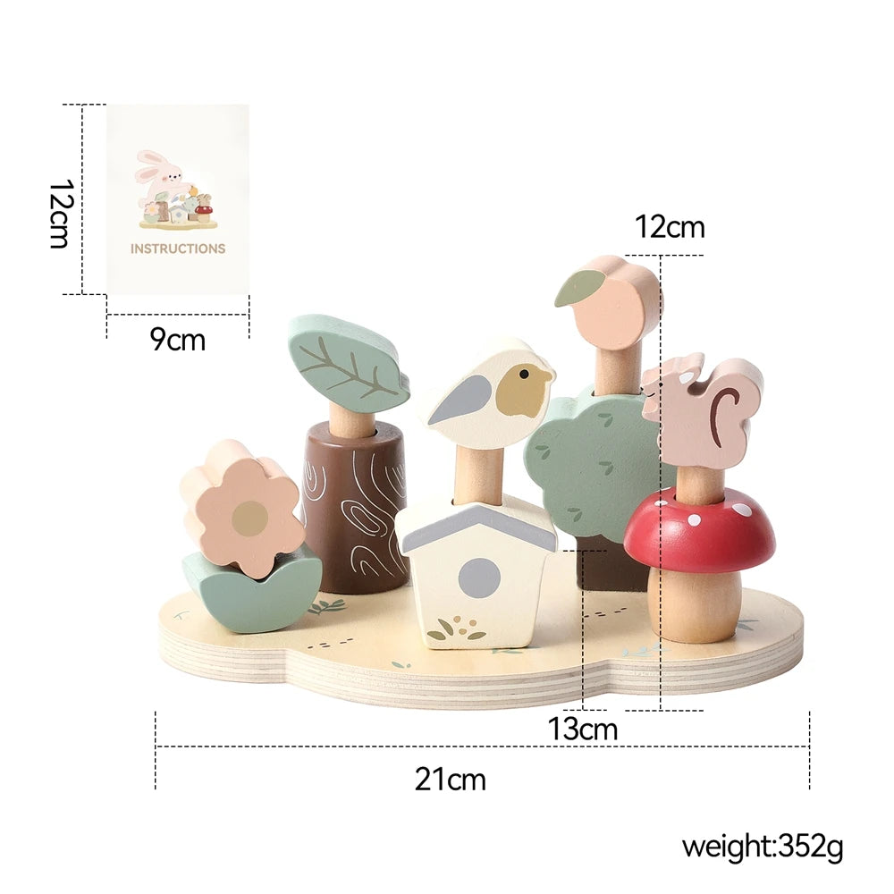 Montessori Wooden Color Recognition & Bouncing Toy