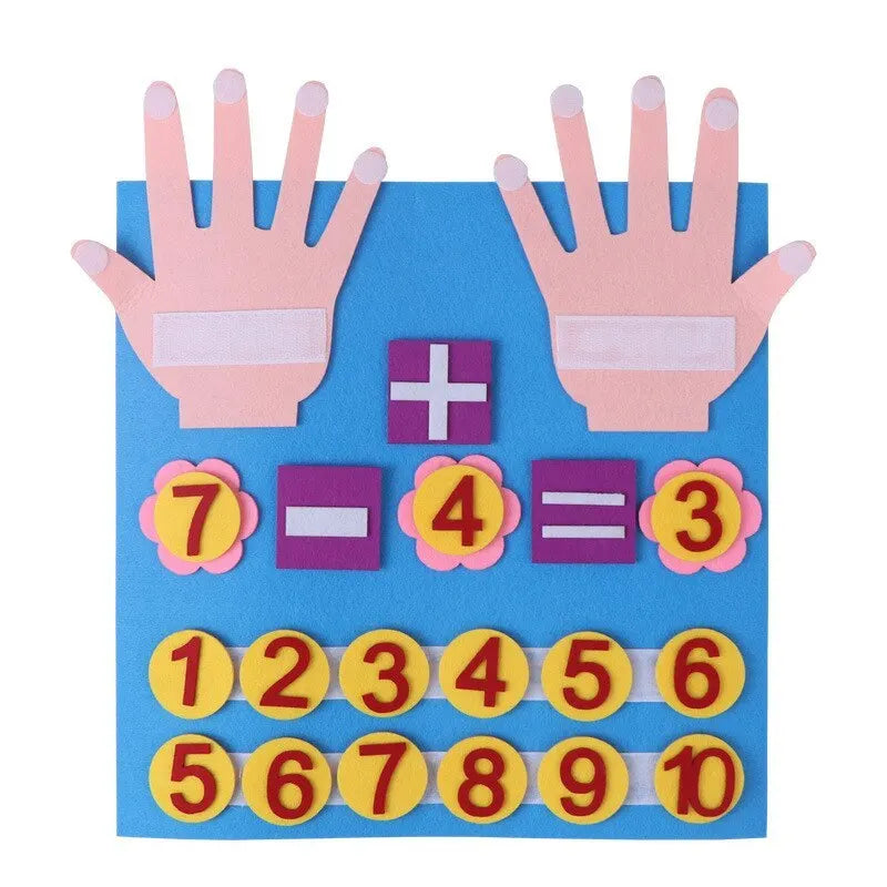 Busy Board Finger Numbers Counting, Quiet Felt Book for kids - LittleOzKid