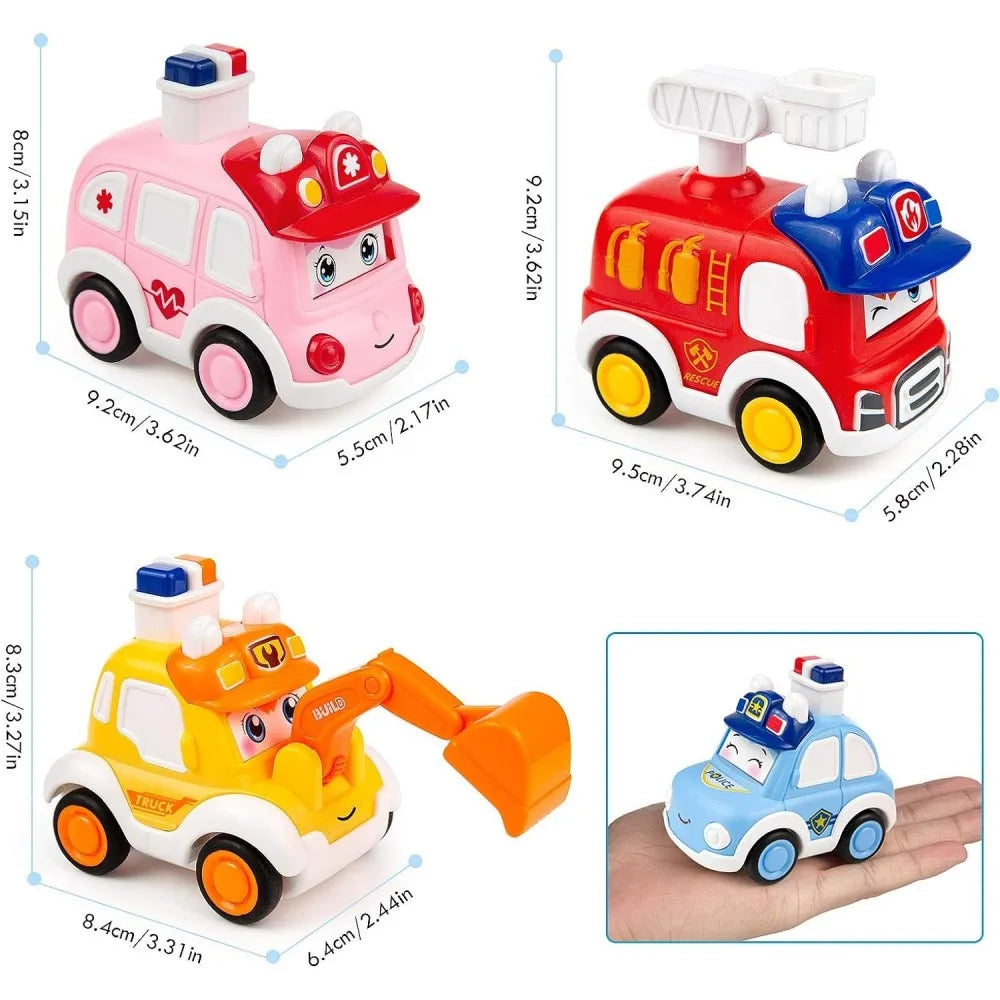 4 Toddler Press and Go Vehicle Toy