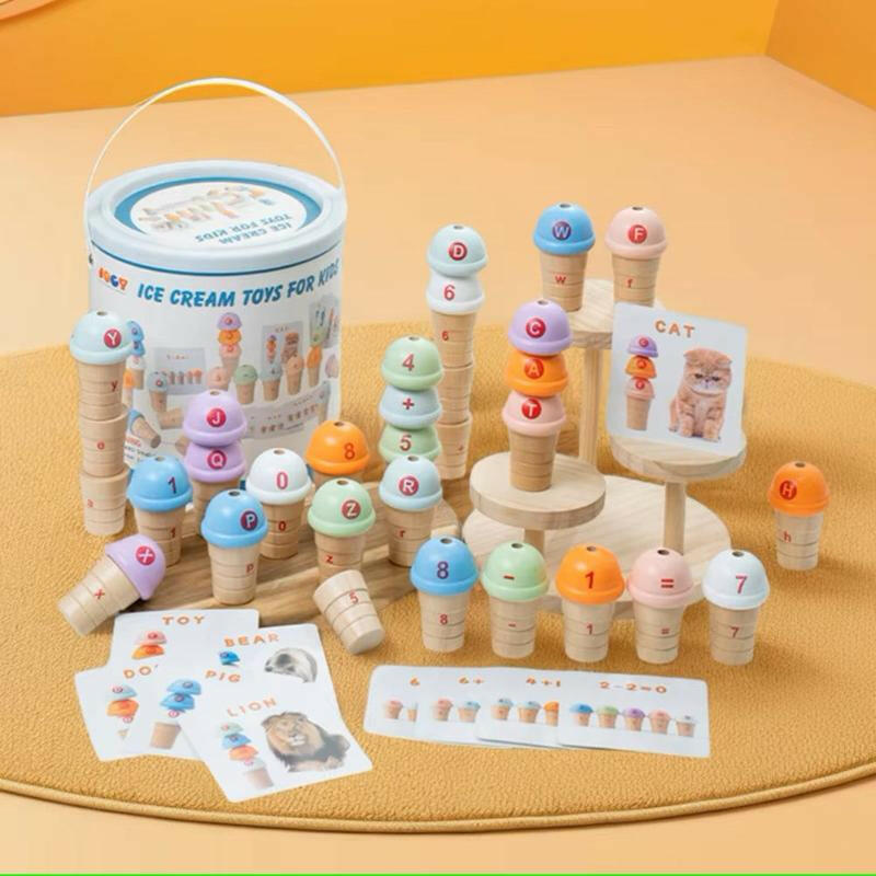 Montessori Letter and Number Ice Cream Pairing Game - LittleOzKid