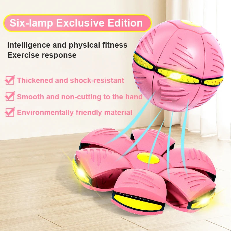 Magic LED Flying Saucer Hop Ball - Outdoor Sports Fitness Game for Kids