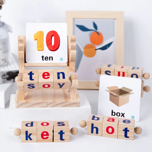Montessori Wooden Spelling Toy – Letter Learning & Fine Motor Skills Game