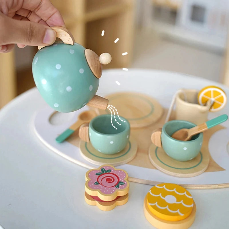 Wooden Role Play Tea Set - LittleOzKid