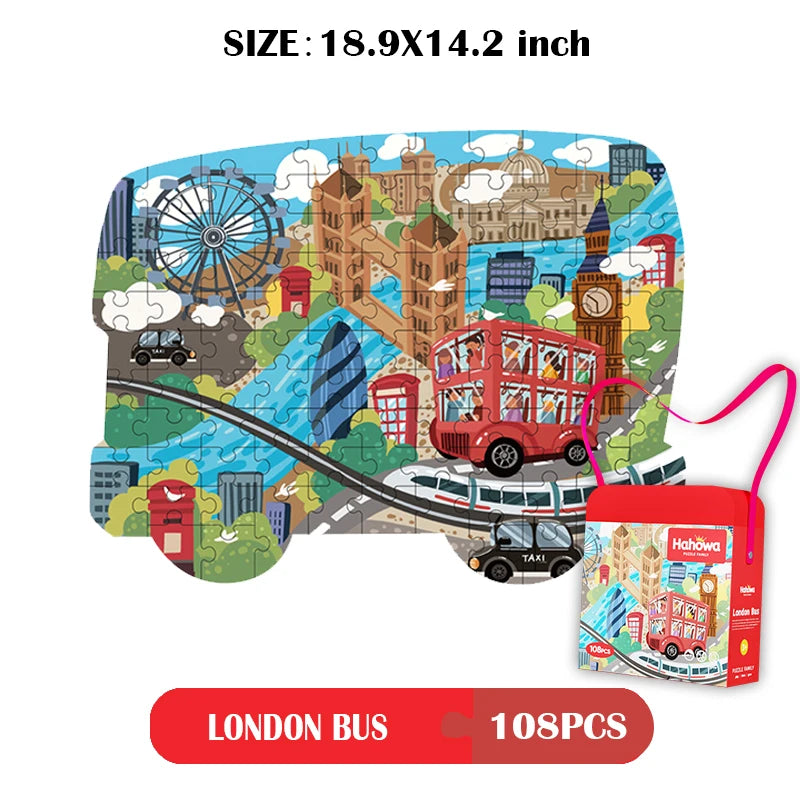Unique Montessori Animal jigsaw Puzzle With Box