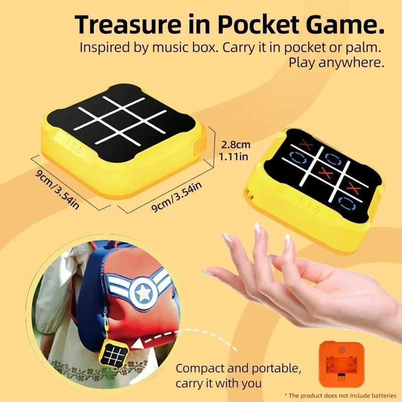 3 In 1 Tic-Tac-Toe Electronic Board Game Toy, Brain Memory Game