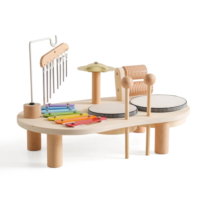 7 in 1 Montessori Percussion Set, Kids Musical Instruments, Xylophone Drum Kit