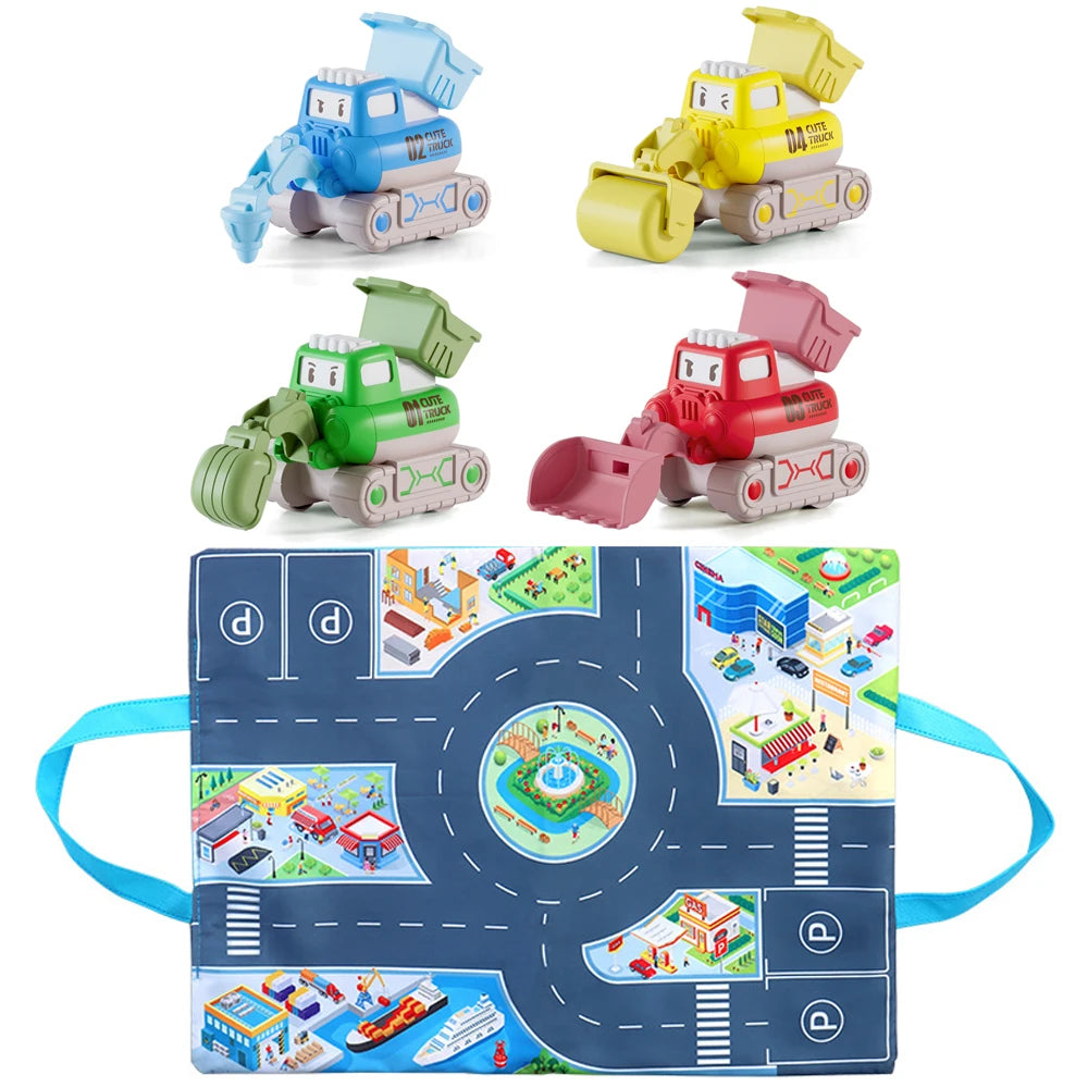 Soft Car Toy Set with Play Mat - LittleOzKid