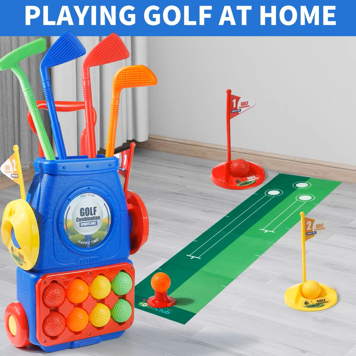 Golf Set Kids Mini Clubs, Outdoor Paly Toy for Toddlers