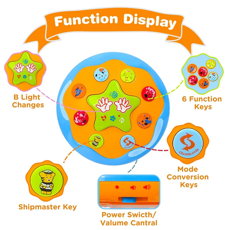 4 in 1 Musical Tummy Time Crawling Toy for Babies and Infants