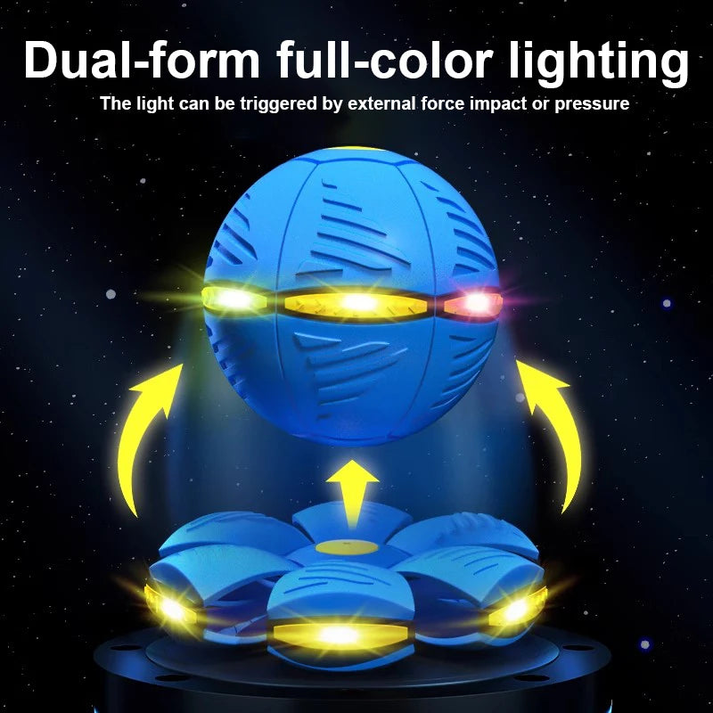 Magic LED Flying Saucer Hop Ball - Outdoor Sports Fitness Game for Kids