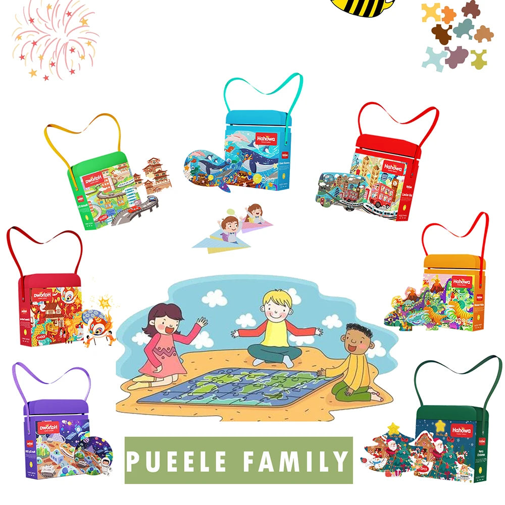 Unique Toddlers Montessori jigsaw Puzzle With Box