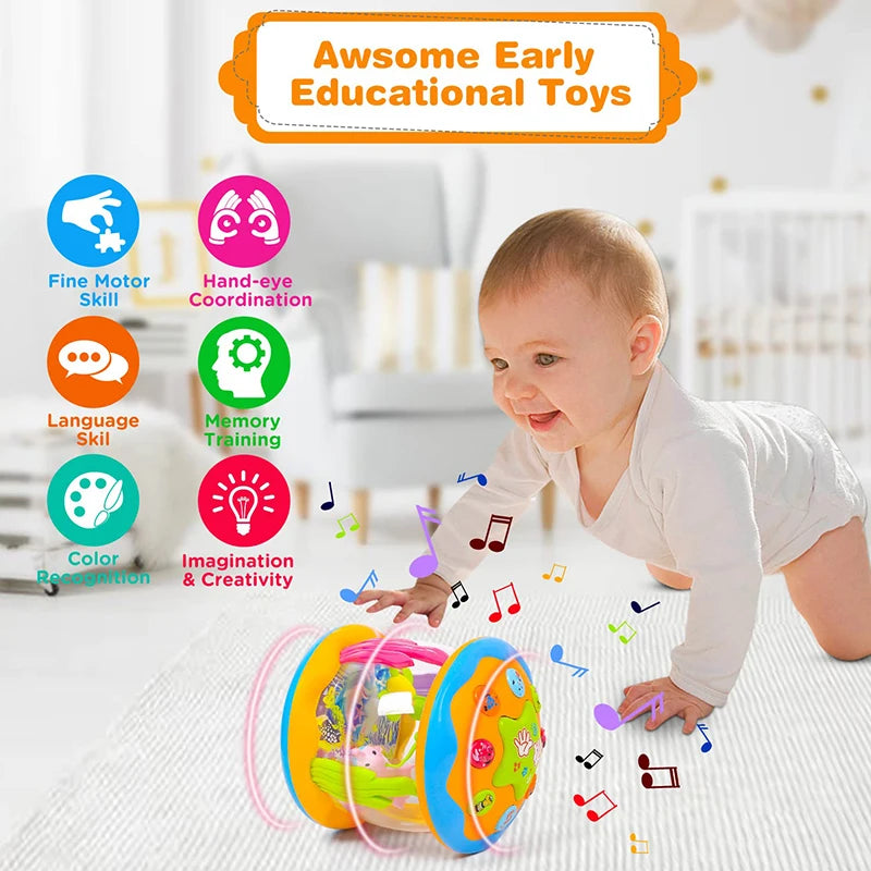 4 in 1 Musical Tummy Time Crawling Toy for Babies and Infants