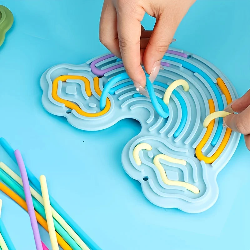 Rainbow Clouds Silicone Sensory Activity Board, Fine Motor Skills and Stress Free Toy