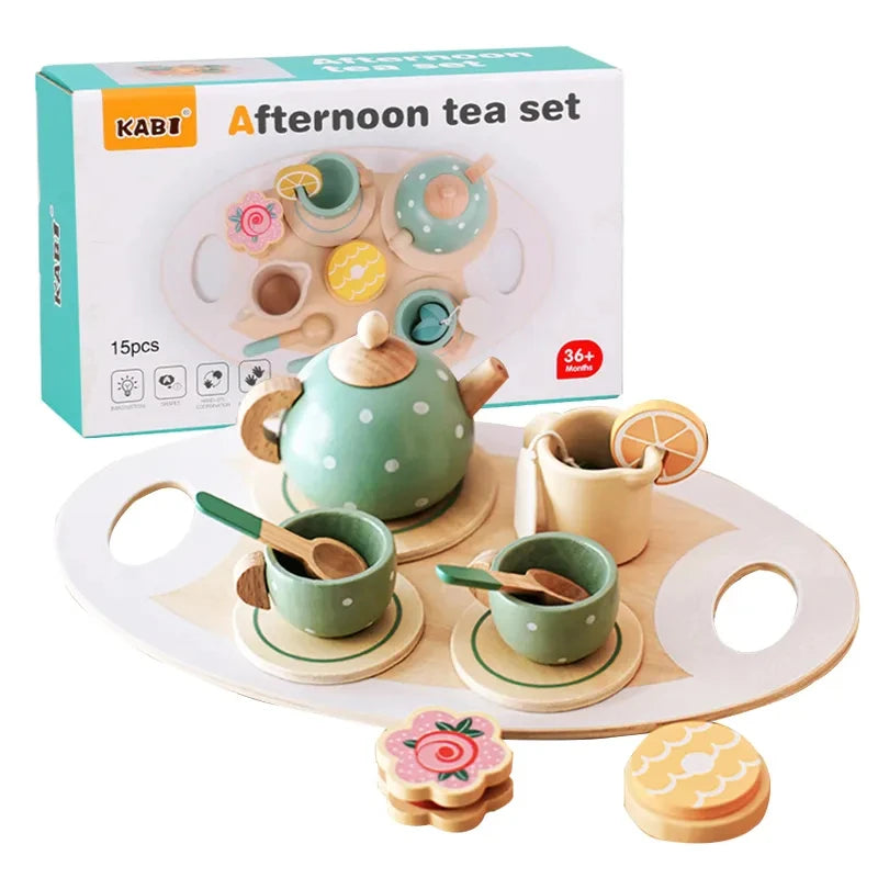 Wooden Role Play Tea Set - LittleOzKid