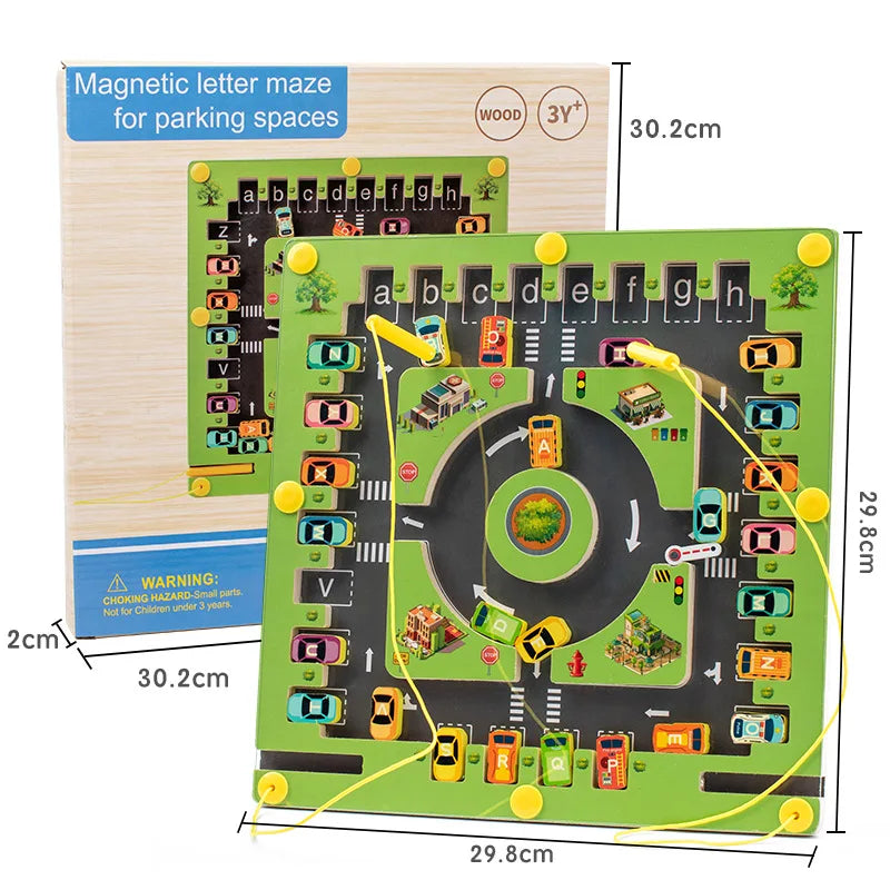 Magnetic Alphabet Maze Board Montessori Fine Motor Skills Educational Toys for Preschool
