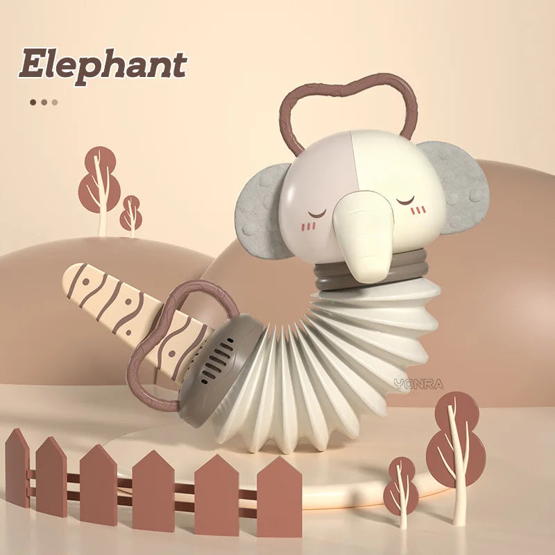 2-in-1 Musical Accordion Baby Crib Bed Bell Stroller, Toddler Rattles Sensory