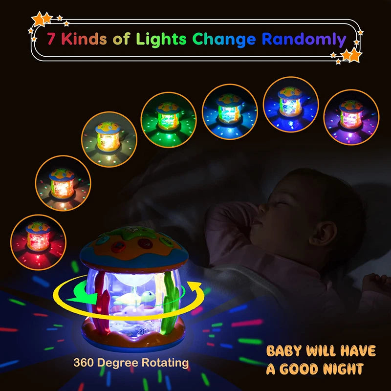 4 in 1 Musical Tummy Time Crawling Toy for Babies and Infants