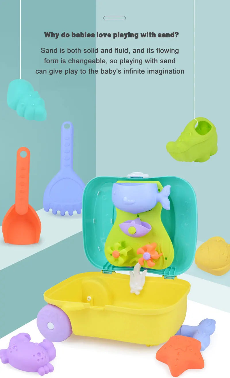 Beach Sand Play Toys for Kids, Sand Bucket Pit Tool, Outdoor Toys for Children - LittleOzKid