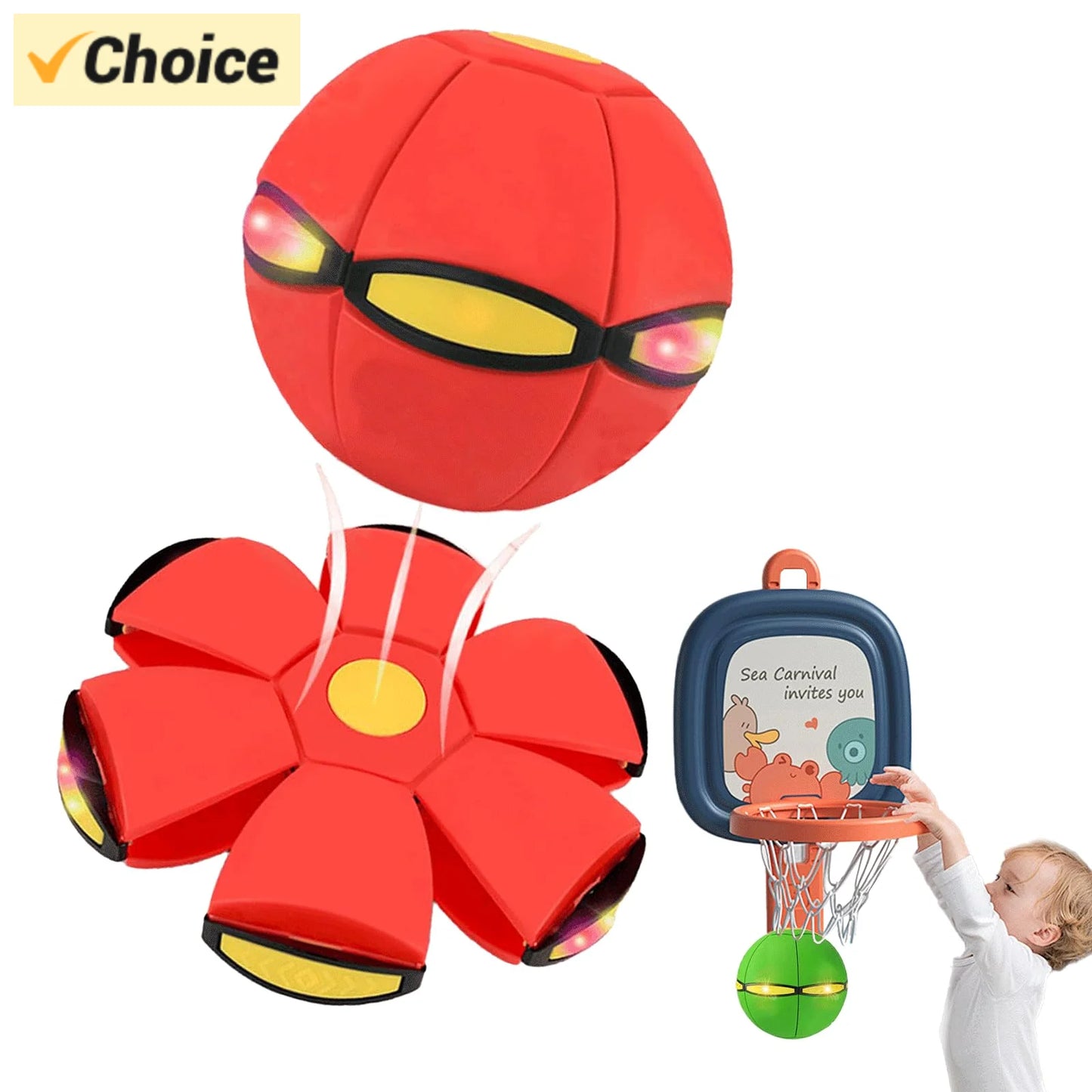 UFO Stomp Rocket Launcher & Flying Saucer Hop Ball – Outdoor Kids Toy