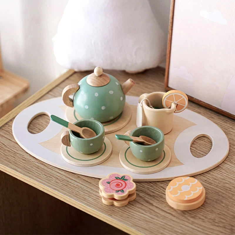 Wooden Role Play Tea Set - LittleOzKid