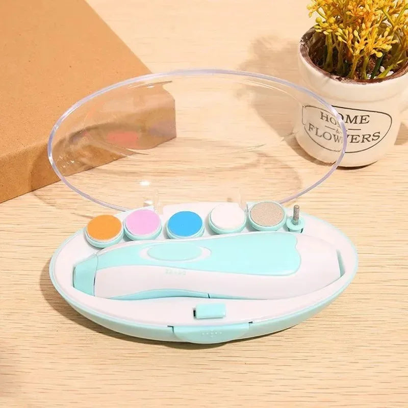 Safe Electric Baby Nail Trimmer with LED & Quiet Motor