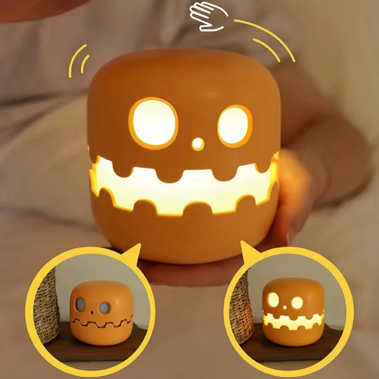 Pumpkin Night Light Funny Halloween Stepless Dimming Eye Timing Sleeping Night Light